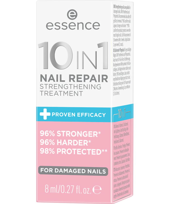 Essence 10 In 1 Nail Repair Strengthening Treatment Nail Hardener For Repair & Strengthening 8ml