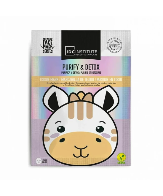 IDC Institute Vegan Cute Animals Animated Giraffe Purify and Detox Μάσκα Προσώπου για Αποτοξίνωση 25gr