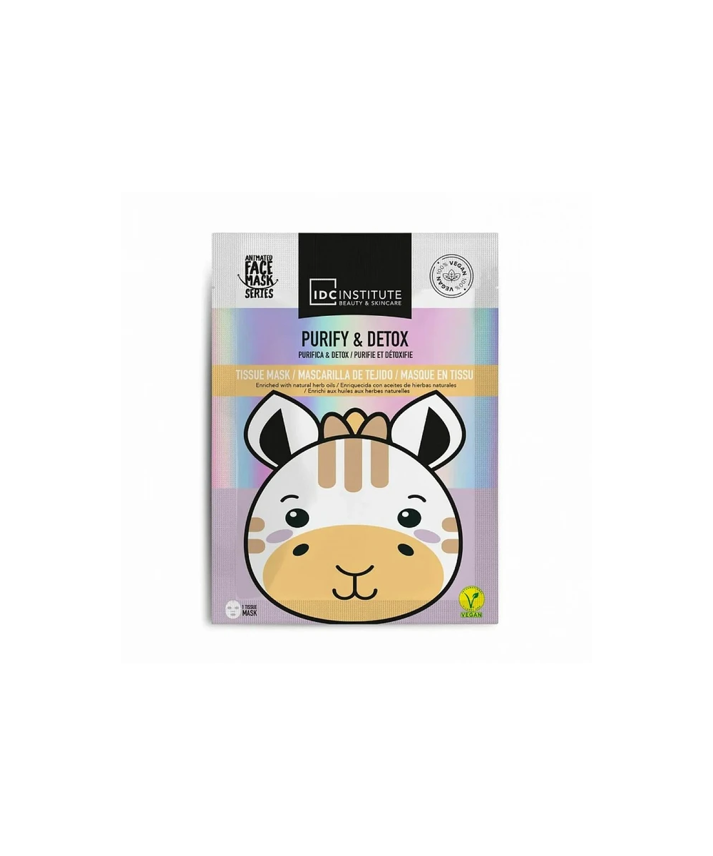 IDC Institute Vegan Cute Animals Animated Giraffe Purify and Detox Face Mask for Detoxification 25gr